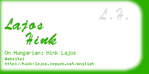 lajos hink business card